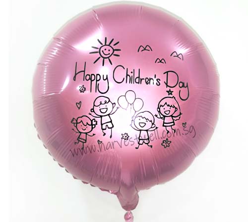 Customised Print Happy Children's Day on Foil Balloon Singapore